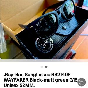 52 mm with green lenses unisex sunglasses brand new